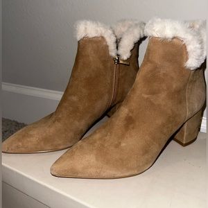 NTW MARC FISHER SUEDE WITH FAUX FUR BOOT SIZE-7